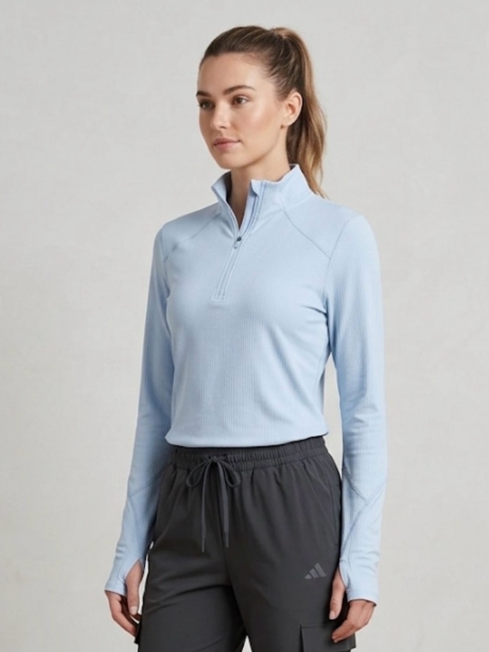 Mondetta Sky Blue Active Ribbed Women’s size small Top